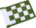 Nylon Golf Putting Green Flags - Solid & Checkered, Indoor/Outdoor, Portable Target Flags, 8.7"x6" (White-Green)