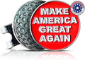 wolph American Golf Ball Marker - Magnetic Hat Clip – Funny Golf Gifts, Golf Accessories for Men Women – Premium Iconic Red, Easy to Spot