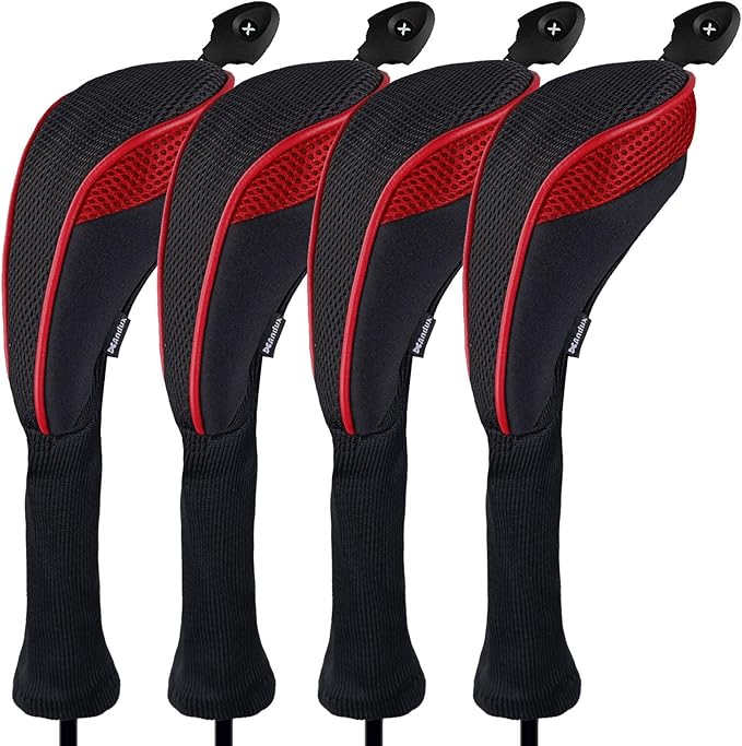 Andux 4 Pack Long Neck Golf Hybrid Club Head Covers Dial No. Tag CTMT-01