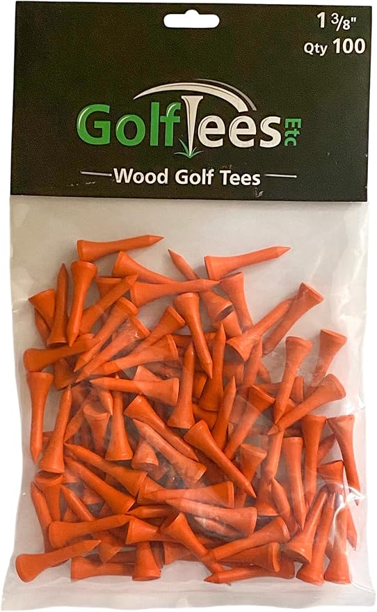 Wood Golf Tees - Standard Golf Tees for Men and Women
