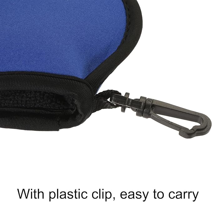 MECCANIXITY Golf Ball Cleaner Portable Pouch Pocket Washer Bag with Clips