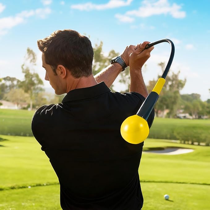 Tangkula Golf Swing Trainer, 47"/40"/31.5" Warm-Up Golf Practice Training Aid with Weighted Head for Grip, Rhythm, Flexibility, Balance, Tempo & Strength, Indoor Outdoor Golf Swing Corrector