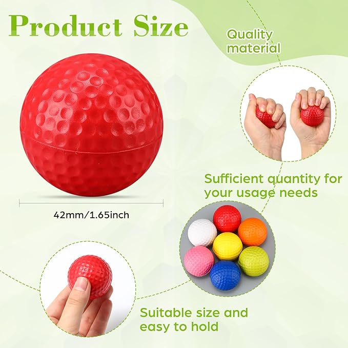 30 Pcs Foam Golf Practice Balls Soft Foam Balls for Golf Practice Realistic Feel and Flight Sport Training