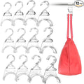Wiosi Premium Clear Purse Hanger Closet Set of 12 - Durable Acrylic Organizers and Storage Bag Hanger for Luxury Closet - Purse Hanger Holder for Handbags Premium Backpack Purse Hooks