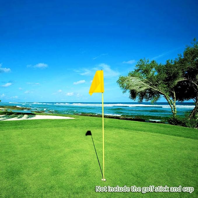 Green Golf Training Flag, Nylon Putting Green Target, Indoor/Outdoor Backyard Garden Portable, 19.7" x 13.4"