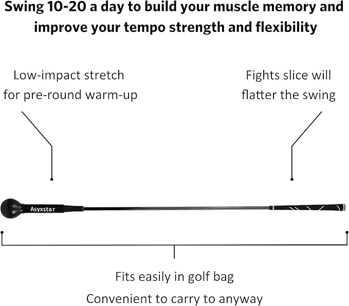 Golf Swing Trainer Aid - Power Flex Golf Swing Training aid for Strength and Tempo Golf Swing Speed Trainer Golf Training aid Golf Warm up Stick