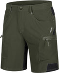 TACVASEN Men's Hiking Cargo Shorts 10" with Zipper Pockets Quick Dry Casual Stretch Golf Work Short Outdoor Summer