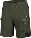 TACVASEN Men's Hiking Cargo Shorts 10" with Zipper Pockets Quick Dry Casual Stretch Golf Work Short Outdoor Summer
