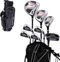 Aspire XD1 Teen Golf Club Set for Ages 13–16 – Complete Youth Golf Set with Driver, Hybrid, 7–PW Irons, Putter, Stand Bag & 3 Headcovers - Graphite/Steel Shafts