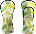 Premium Leather Golf Club Headcovers,Mango Pattern Fits Driver Hybrid Fairway 3/5 Wood,with Scratch-Resistant Lining, Gift for Men and Women