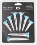 MAZEL Plastic Golf Tees 8 Pack｜Excellent Durability and Stability Plastic Tees with 5 Prongs,Reduces Friction & Side Spin