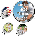 Custom Golf Ball Marker Hat Clip with Photo Text Personalized Magnetic Ball Markers Hat Clip for Men Women Golfer Removable Attaches Premium Gifts