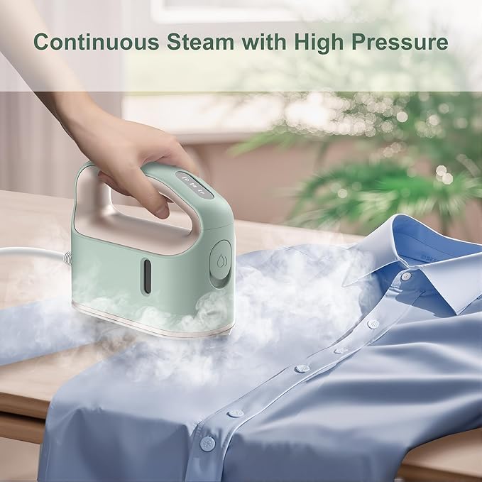 Newbealer Smart Steam Iron for Clothes - 1200W Professional-Grade Turbocharged 3 Steam & 3 Dry Heat Modes, 45s Heat-Up, 6oz Tank, Auto-Off, Nonstick Ceramic Soleplate (120V Only)