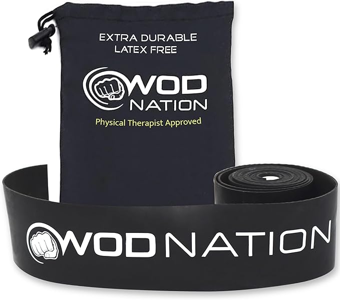 WOD Nation Muscle Floss Bands Recovery Band for Tack and Flossing Sore Muscles and Increasing Mobility : Stretch Band Includes Carrying Case