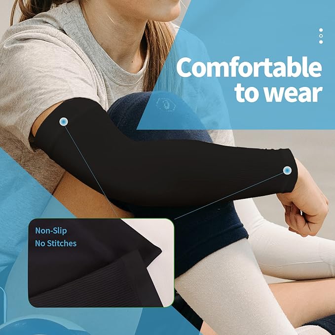 YESLIFE UV Sun Protection Arm Sleeves for Men & Women, UPF 50 Cooling Sports Sleeve
