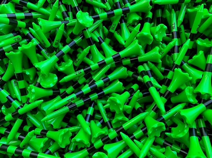 TRUESTRIKE Premium USA Golf Tees – 100-Pack Durable 3¼" / 2¾" Plastic Tees – Made in USA – Perfect Holiday Golf Gift