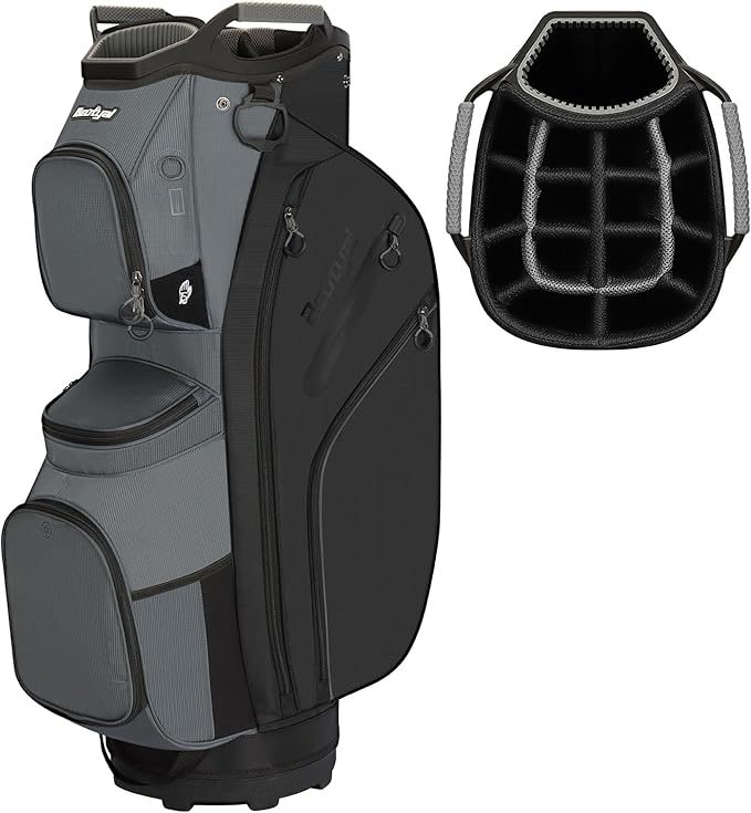 Golf Cart Bag 15 Way Organizer Divider Top Golf Club Cart Bag for Men Women with Cooler, Handles and Rain Cover