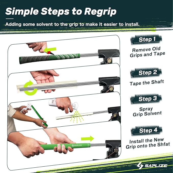 SAPLIZE Women’s Exclusive Golf Grips | Optimized Taper Design | Elegant Solid Color Series | Soft, Comfortable & Shock-Absorbing | Standard & Midsize, 13 Pack Golf Club Grip Kit for Women, Men & Juniors, CC02 Series