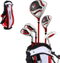 Precise X7 Kids Golf Clubs Set – Boys’ & Girls’ Junior Golf Set with Lightweight Graphite Shafts, Hybrid, Putter & Stand Bag