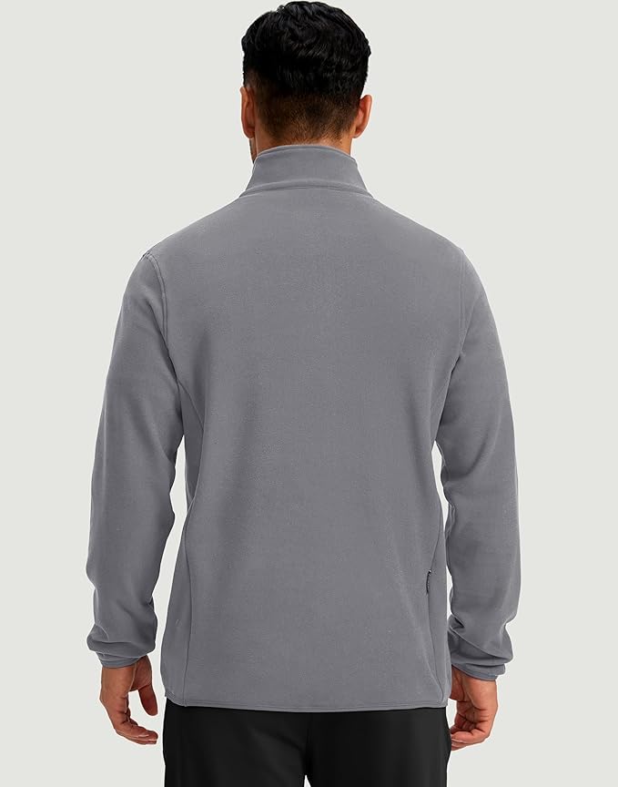G Gradual Mens Quarter Zip Pullover Fleece with 2 Zipper Pockets Long Sleeve Golf Shirt Winter Athletic Sweater Lightweight