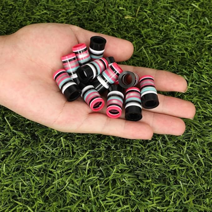 10 Pcs Golf Ferrules,Golfing Club Ferrules Colorful Golfing Iron Ferrules Fit 0.35Inch Tapered Steel Shafts