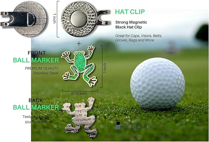 Mulligan Hooligan Golf Ball Marker + Magnetic Hat Clip, Funny and Unique Golf Gift, Premium Quality, The Perfect for Your Favorite Golfer, Golf Accessories for Any Occasions