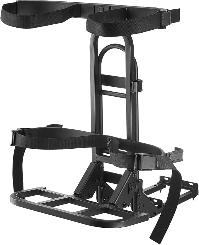 VEVOR Golf Cart Bag Holder, 30.9 x 27.8 x 16.1inch, Compatible with Yamaha, EZGO, Club Car Rear Seat Grab Bar, Space-Saving Carbon Steel Bag Holder Bracket, No-Drilling Installation, Black