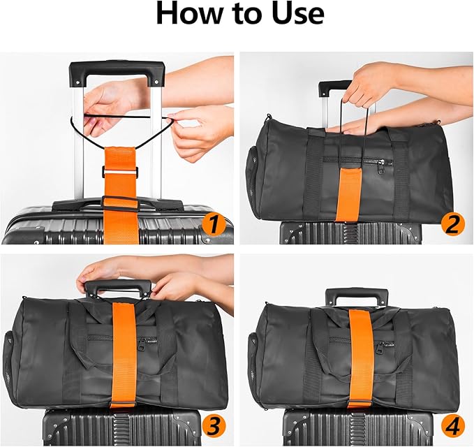 BILIONE Add a Bag Luggage Straps 2 Pack, Adjustable Bungee Elastic Belt to Connect Two Suitcases, Secure Carry On & Travel Essentials (Green)