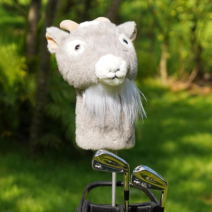 Big Crazy Funny Driver Headcover, Fairway Wood Hybrid Headcover, Golf Head Covers with Long Neck, Animal Plush Golf Club Covers, Golf Club Protector, and Funny Present