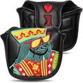 Poker Golf Headcover Golf Club Covers Fairway Wood Cover Headcover with Premium Synthetic Leather Material Embroidery Poker Pattern Fits for All Brand Golf Clubs.