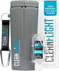Premium Golf Ball Washer - Portable Cleaner for Golf Bag or Cart - Best Golf Accessories Gifts for Men & Women