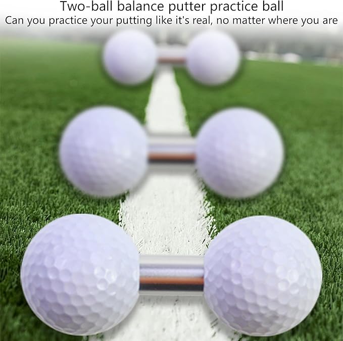 Golf Putting Trainer with 2 Training Balls, Indoor/Outdoor Putting Aid for Accuracy & Stroke Improvement, for Golfers