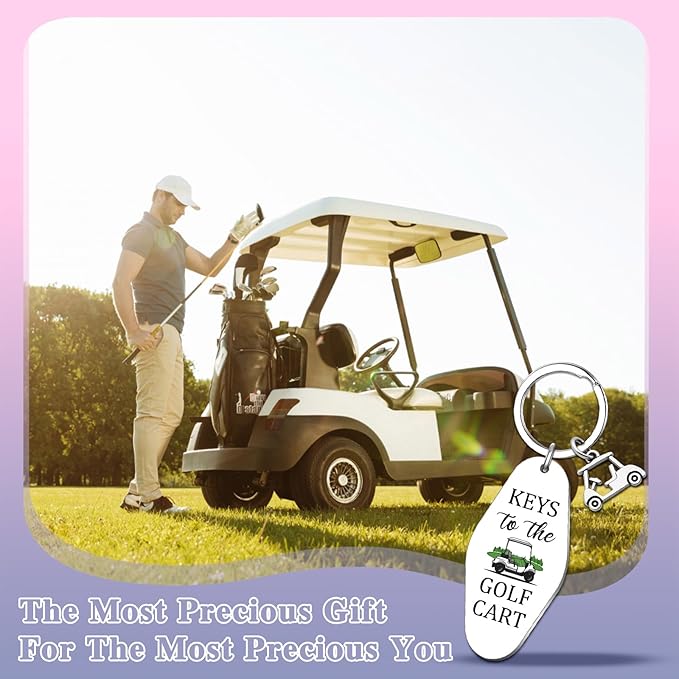 Golf Keychain Stuff Gifts for Golfers Keys To The Golf Cart Accessories for Women Golfing Accessories for Men Daddy Boss Uncle Funny Golfer Gifts Christmas Stocking Stuffer Gift Ideas