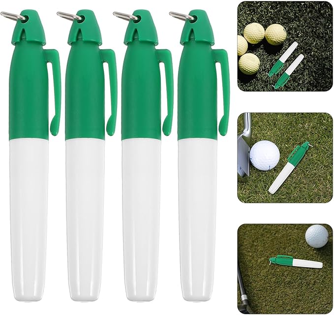 4pcs Golf Ball Line Marker Pens Portable Reusable Golf Alignment Tool Lightweight Plastic Marker for Precise Ball Identification and Versatile Line Marking Course