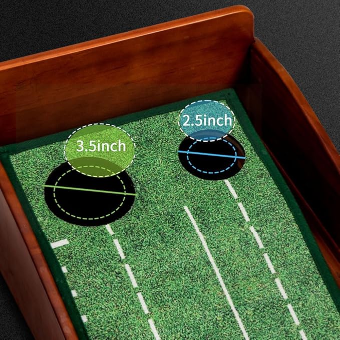 Putting Green Indoor,Golf Putting Mat with Auto Ball Return,Premium Crystal Velvet Surface, Practice Putting mat, Perfect Training Aid & Gift for Golf Lovers Christmas