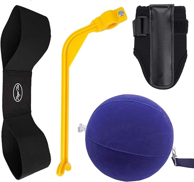 Amy Sport Golf Swing Training Aid Wrist Hinge Adjustable Arm Band with Hanger Smartball Connection Band for Correction, Men Women Ball Between Arms Practice Tool
