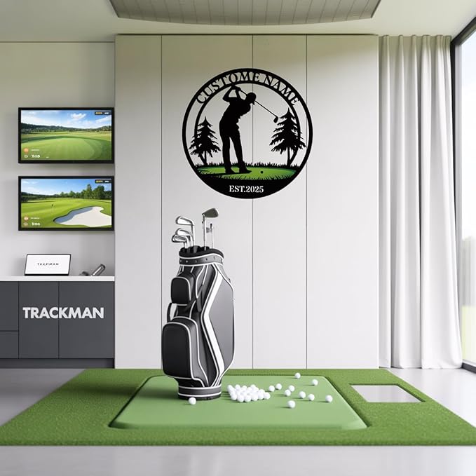 Personalized Golf Metal Wall Art, Vintage Golf Wall Decor, Custom Signs Outdoor Metal, 19th Hole Home Decor for Man Cave Garage Bar Club, Personalized Gifts for Men Dad Father