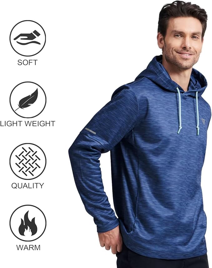Hoodies for Men Golf Fleece Hooded Sweatshirts Dry Fit Athletic Lightweight Casual Midlayer Mens Hoodies Pullover