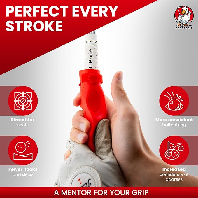 Golf Swing Trainer, Golf Grip Training Aid for Correct Hand Positioning, Removable Swing Grip Attachment That Fits All Clubs, Golf Grip Corrector