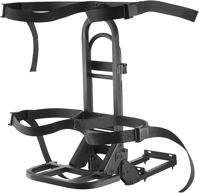 VEVOR Golf Cart Bag Holder, Compatible with Yamaha, EZGO, Club Car Rear Seat Grab Bar, Most Golf Carts, Space-Saving Carbon Steel Bag Holder Bracket, No-Drilling Installation, Black