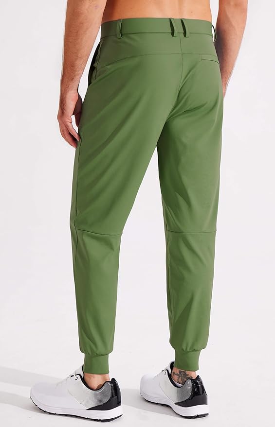 Libin Men's Golf Pants Joggers Lightweight 3 Pockets Slim Fit Soft Stretchy Tapered Work Dress Athletic