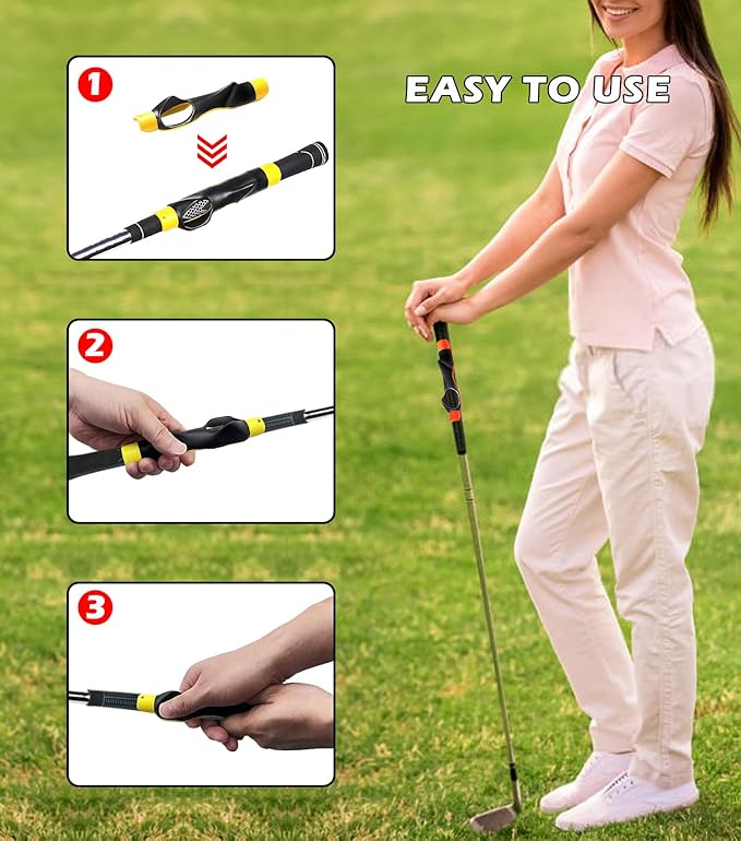 2 Pcs Golf Grip Trainer, Lightweight Golf Training Aid to Help Train Correct Hand Position, Right Hand Golf Swing Trainer