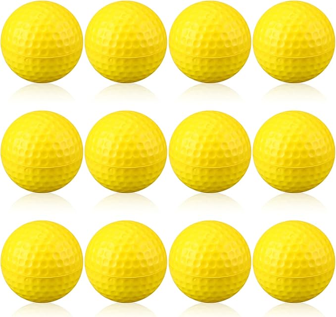 12 Pcs Foam Golf Practice Balls Soft Foam Balls for Golf Practice Realistic Feel and Flight Sport Training