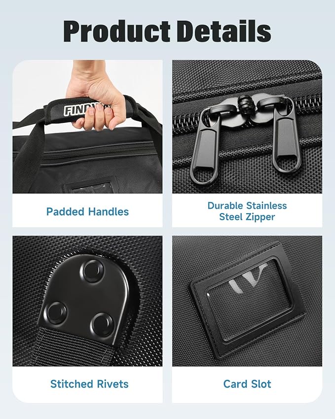 findway Golf Travel Bags, Golf Bag Travel Case for Airlines with Wheels, 1680D Heavy Duty Oxford and ABS Hard Case Top, Lightweight and Foldable