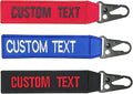 mvcen Personalized Embroidery Keychain, Custom Name Tag Personalized Keychain Custom Luggage Tags Key Ring Accessories for Crate, Backpacks, Car, Keyring, Gift