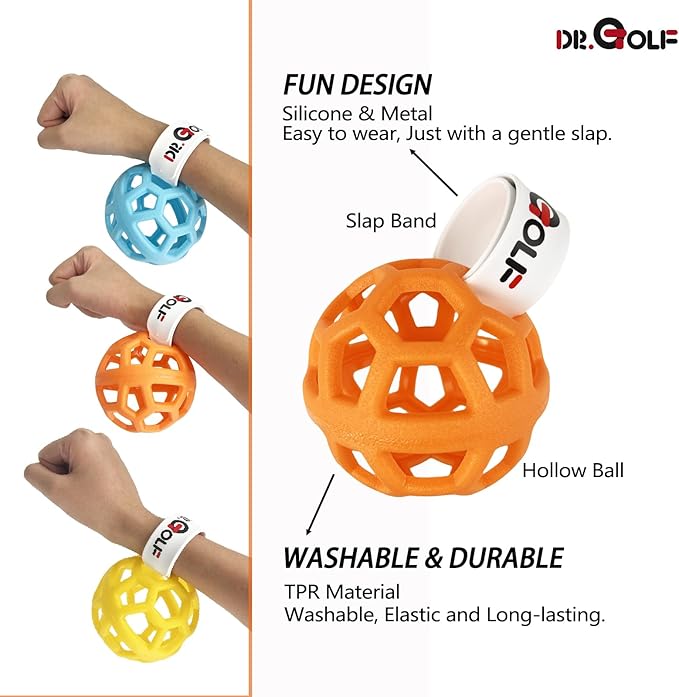 Golf Swing Trainer Aids & Tool - Patented Swing Training Ball to Correct Chicken Wing & Improve Accuracy | PGA Recommended Practice Equipment for Men & Women