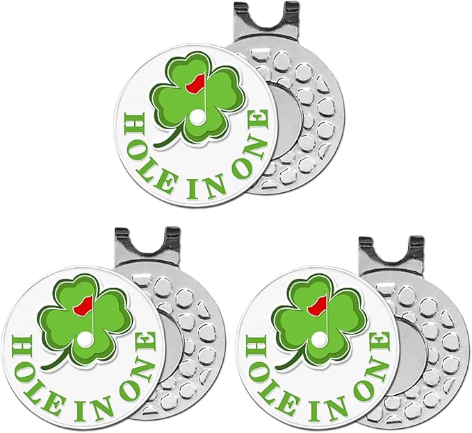 FINGER TEN Golf Ball Marker with Hat Clip Markers Assorted Patterns Value Gift Set Mark Golf Divot Tool Accessories for Men Women Kids