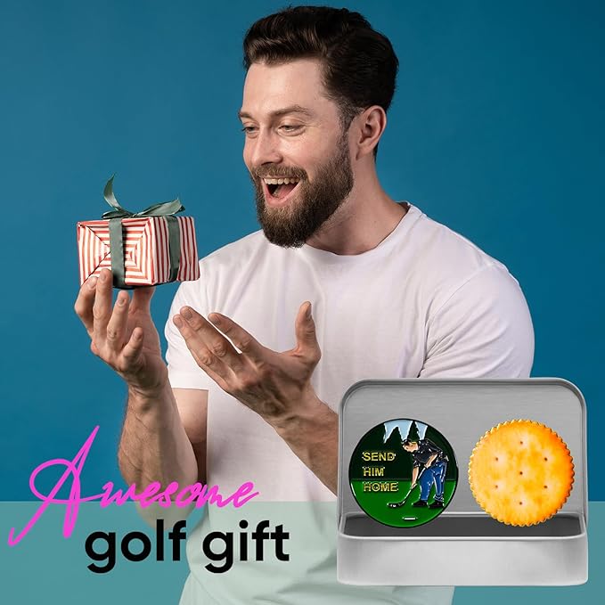 Golf Ball Markers with Hat Clip Box Set - Golf Gifts Golf Accessories for Men and Women Golfers