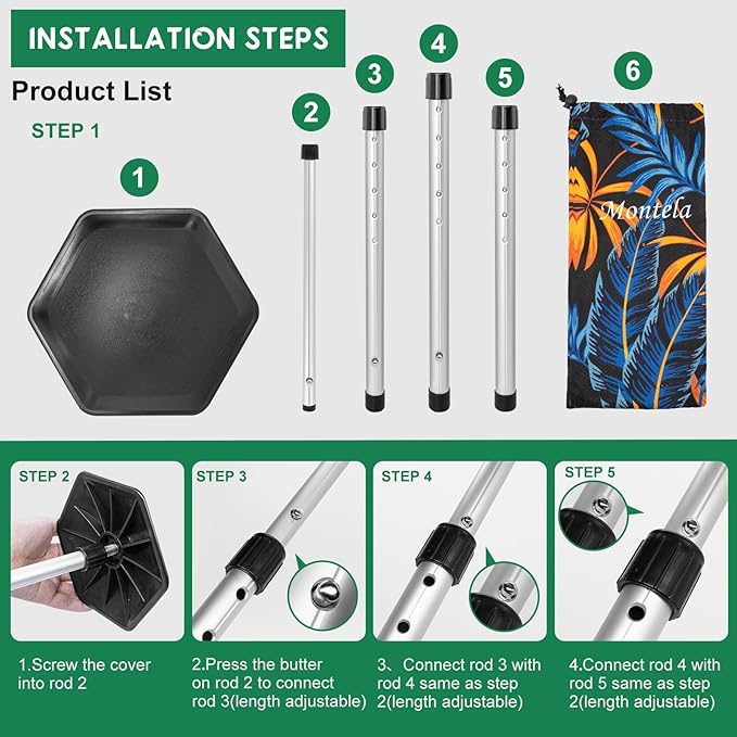montela golf Travel Bag Support Pole, Golf Support System Adjustable Travel Golf Bag Support Rod Still Arm Golf Glub Protector for Travel Bag Golf Club Bag Accessories