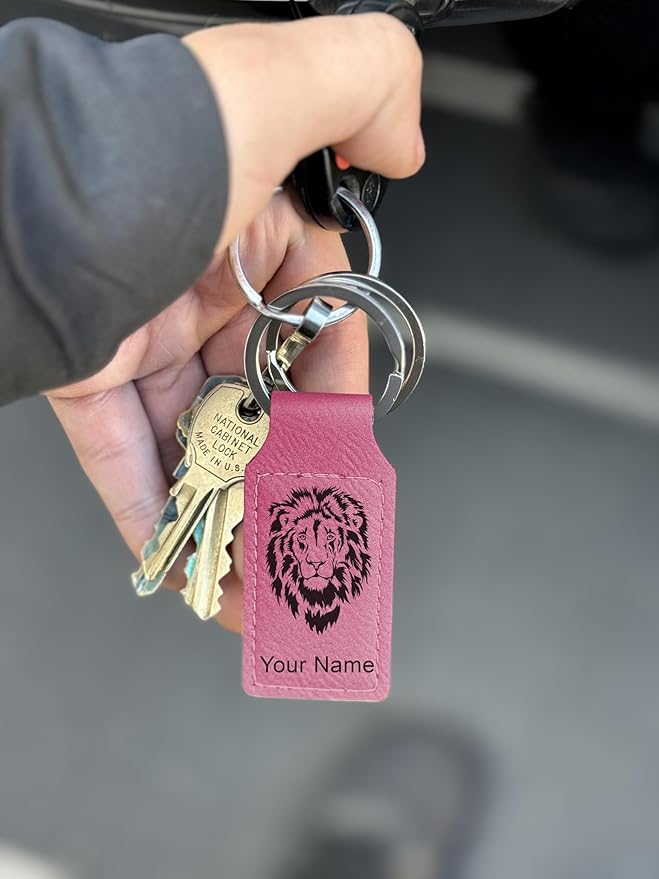 LaserGram Rectangle Keychain, Golfer Golfing, Personalized Engraving Included
